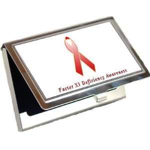  Factor XI Deficiency Awareness Ribbon Business Card Holder 