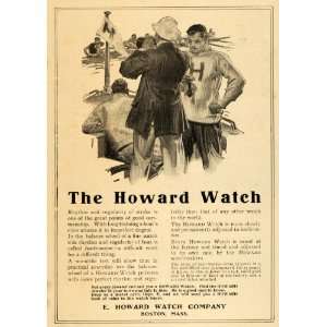 1909 Ad Edward Howard Watch Jewelry Boston Boating College Rowing Crew 