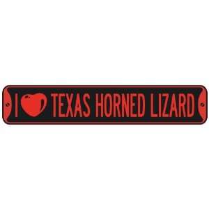   I LOVE TEXAS HORNED LIZARD  STREET SIGN