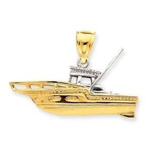   Console Fishing Boat Pendant   Measures 24x34mm   JewelryWeb Jewelry
