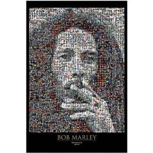 Bob Marley Photomosaic Poster 24 x 36 Aprox.