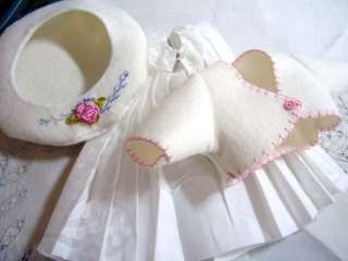 Large Size Hanky Dress 3 Piece Outfit for 12 to 14 Doll Embroidery 