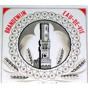  Tower Red Brandewijn eau de vie NGSF Label, 1930s 