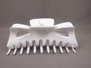 Solid white plastic BIG hair clip claw clamp 5.25 long  