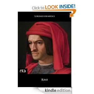 Rime (Italian Edition) Lorenzo dei Medici  Kindle Store