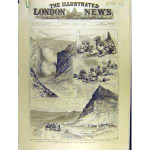  1885 Afghan Boundary Bolan Pass Kilif Camel Old Print 