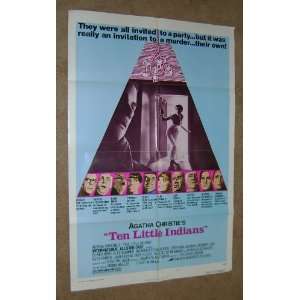  Ten Little Indians Original 1 Sheet Movie Poster Vintage 