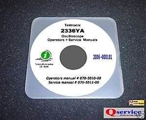 Tektronix TEK 2336YA Service + Operators Manual CD  