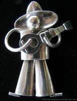 Set 3 Pins Signed Fred Davis Sterl Silver Mexico c1930s  
