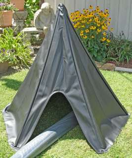 Kids Play Tent Teepee Fort TePee Inside/Outside Made in USA Black NEW 
