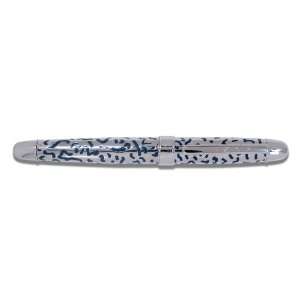  ACME Studios Etched Rollerball Pen Bacterio, Silver/Blue 
