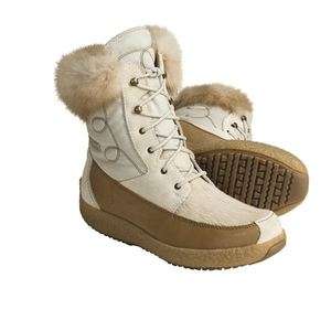 NIB Womens Tecnica Kalik Fur/Suede Ivory/Tan Snow Boots US Size 7 $240 