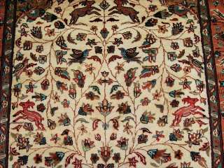 TREE OF LIFE LIVE HAND KNOTTED RUG WOOL SILK CARPET 6x4  