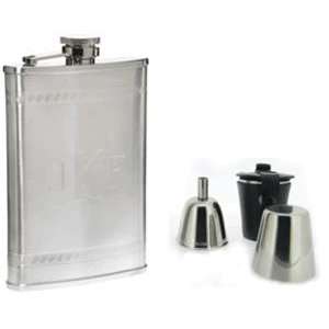  New   Athens Greek Bands 8oz Deluxe Flask Gift Set 