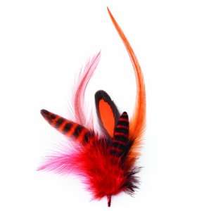   Phoenix Feather Fur Extension, Long, Red/Orange/Garnet