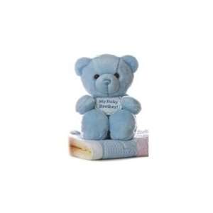  My Baby Brother Plush Blue Teddy Bear By Aurora Toys 
