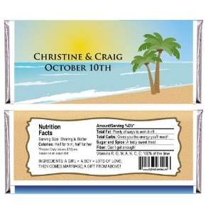  Beach   Personalized Candy Bar Wrapper Bridal Shower 