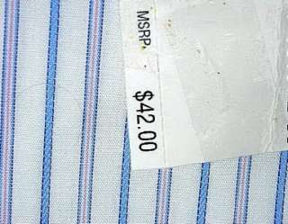 CHAPS Mens White w/PinStripe Casual Dress Shirt~$42~NWT  