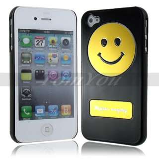 Black Happiness Everyday Face Metal Luxury Hard Skin Case Cover For 