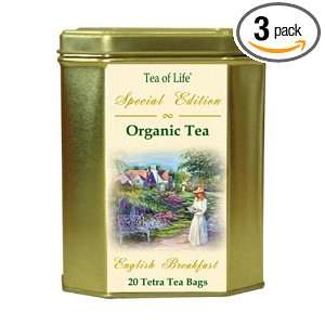 Tea Of Life Special Edition English Breakfast, 25 Count Tetra Tea Bag 