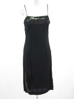 FUTURE OZBEK Black Sequin Spaghetti Strap Dress Size 6  