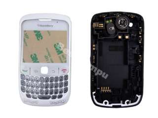 New Full Housing Case Cover For Blackberry Curve 8520 8530 White + 4 