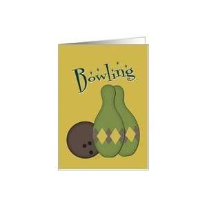 Retro Bowling Set Card