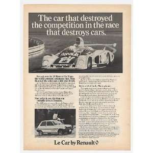  1978 Renault Le Car Alpine Le Mans Race Car Print Ad 