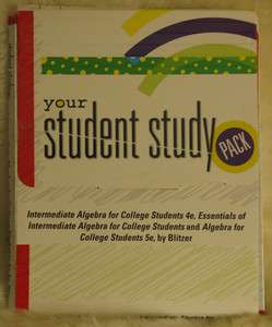   Study Pack Essentials of Intermediate Algebra College Students Blitzer