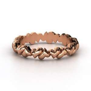  Band of Hearts, 18K Rose Gold Ring Jewelry