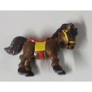  Vintage Smurfs Schleich Brown Horse 