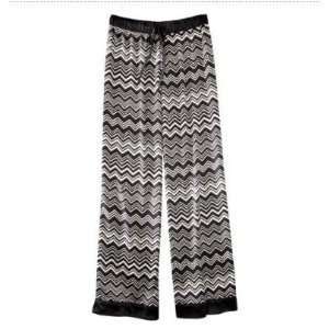 Missoni for Target® Womens Zig zag Print Satin Pajama Pants, Black 