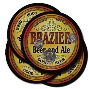  BRAZIER Family Name Beer & Ale Coasters 