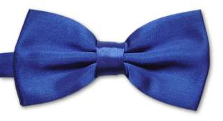   Tie Pre tied Jacquard Adjustable Silk Wedding Party Solid Blue  