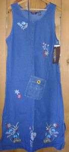 New~ Ladies Blue Jean Dress w/ purse Medium or Small  