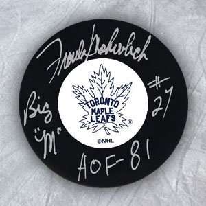  FRANK MAHOVLICH Toronto Maple Leafs SIGNED Hockey Puck 