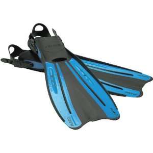 New AERIS Mako Open Heel Scuba Diving & Snorkeling Fins   Light Blue 