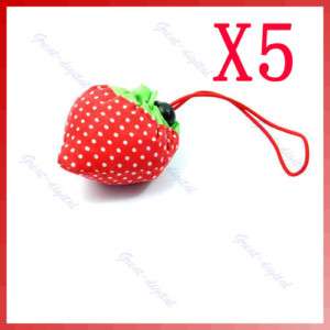 Pcs Strawberry Reusable Shopping Shoulder Tote Bag  