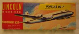 Lincoln Douglas DC 7 BOAC plastic model plane kit  