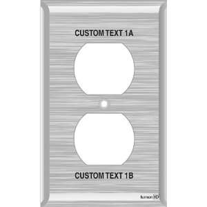   with Light Switch Labels 1 Duplex (stainless steel   standard size