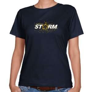 Tampa Bay Storm Ladies Navy Blue Scribble Sketch Classic 