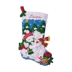  Bucilla By Plaid Christmas Felt Applique Stocking Kit 