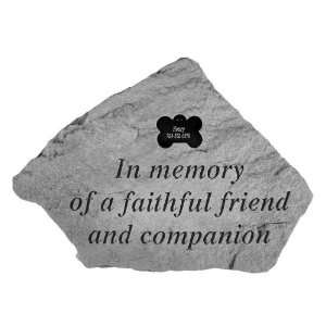    Personalized Pet Stone with Engraveable Metal Tag