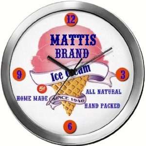  MATTIS 14 Inch Ice Cream Metal Clock Quartz Movement 