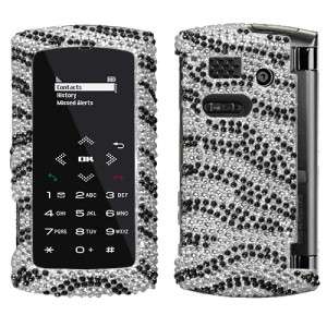Zebra Crystal Bling Case Cover Sanyo Incognito SCP 6760  