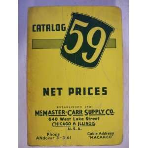  Catalog 59   McMaster Carr Supply Co. Staff Books