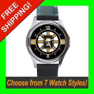 Boston Bruins Leather & Metal Watches   7 Watch Styles  