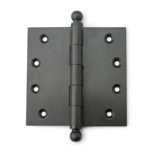  4 solid brass ball tip door hinge in black bronze