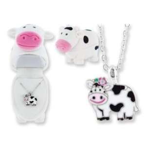  Cow Animal Necklace in Cow Box Case Pack 24 Everything 