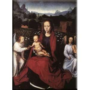   Two Angels 12x16 Streched Canvas Art by Memling, Hans